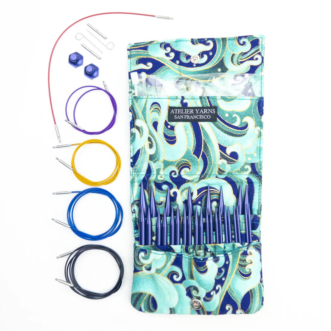 Atelier Yarns Interchangeable Needle Set - Green Wave/Midnight Plum ...