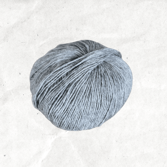 Medium grey ball of yarn.
